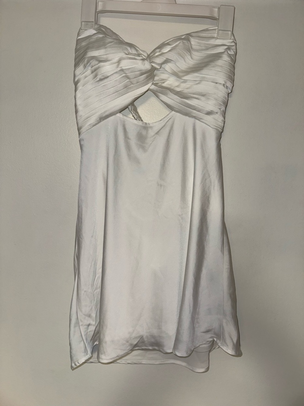 Princess Polly White Strapless Twist-Front Mini Dress